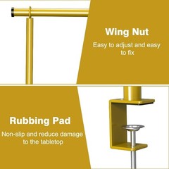 Over The Table Rod Stand w/Clamps Metal Balloon Table Arch Decoration for Party