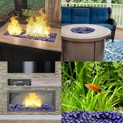 Cobalt Blue Glass Beads for Vases – 2 lb for Flat Marbles