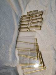 10 Gold Acrylic Table Number Frames With Stands
