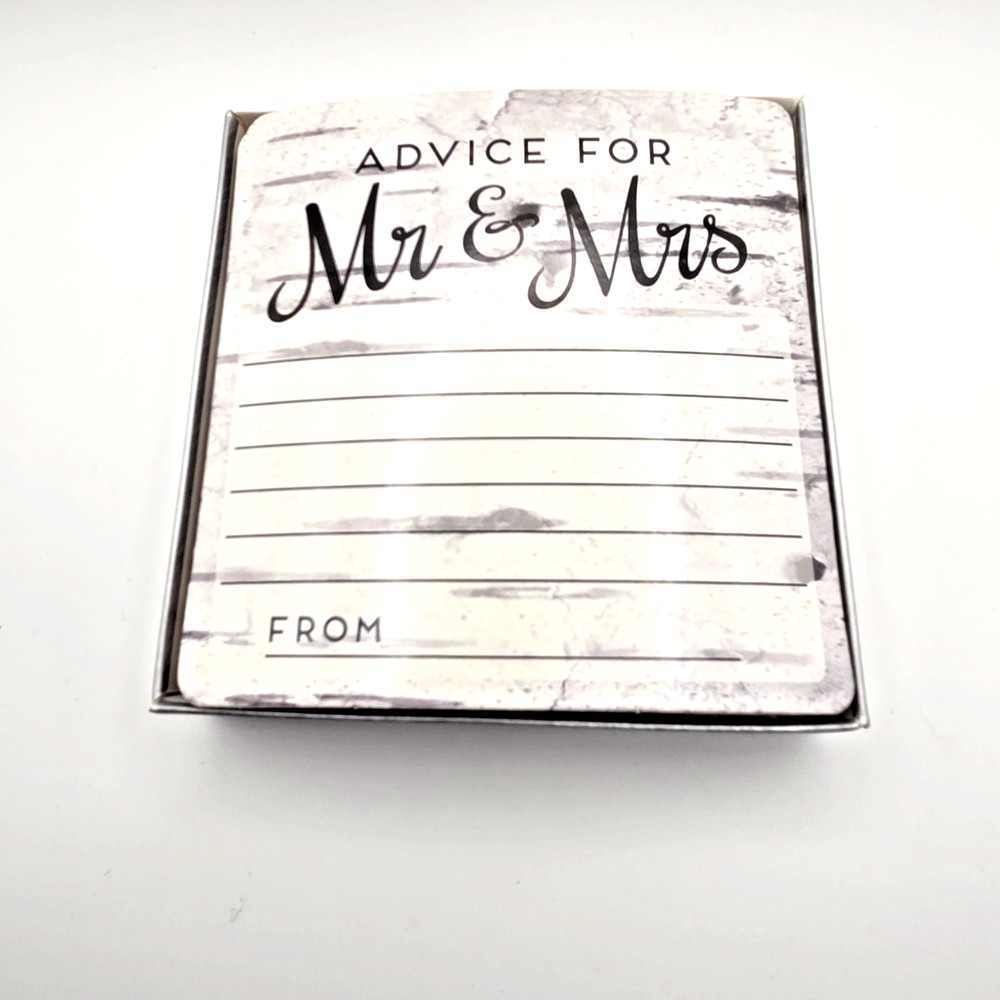 Advice For the Mr. and Mrs. Coasters Wedding Bridal Keepsake Coasters (19 Cards)