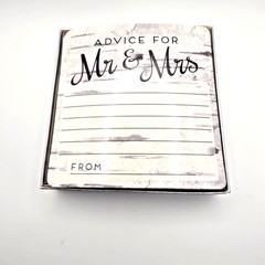 Advice For the Mr. and Mrs. Coasters Wedding Bridal Keepsake Coasters (19 Cards)