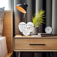 50 Years Gifts for 50Th Anniversary Marriage Heart Keepsake Gift for Wedding Ann