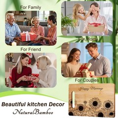 Wedding Gift for Couple 2025, Bridal Shower Gifts 12″L x 7.7″W, Bamboo