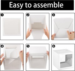 White Wedding Card Box Gift Card Holder Money Box Baby Shower Party