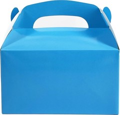 Versatile Gable Blue Treat Boxes – 12-Pack Perfect for Birthday & Baby Showers