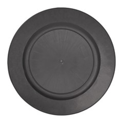 Black 50 Pack 13 Inch Round Reusable Plastic Charger Plates for Serving