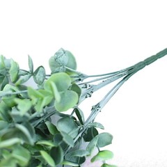 3 Bushes Frosted Green 14-Inch tall Branches Artificial Eucalyptus Greenery Sale