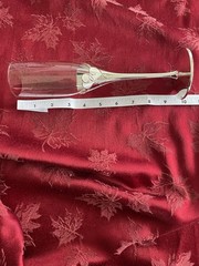 Lenox True Love Silver Plated Champagne Flute Pair 6oz Hearts Wedding Glasses
