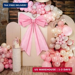 1 Pcs Large Pink Coquette Bow for Backdrop 27.6 x 21.7 Inches Big Pink Bows Room