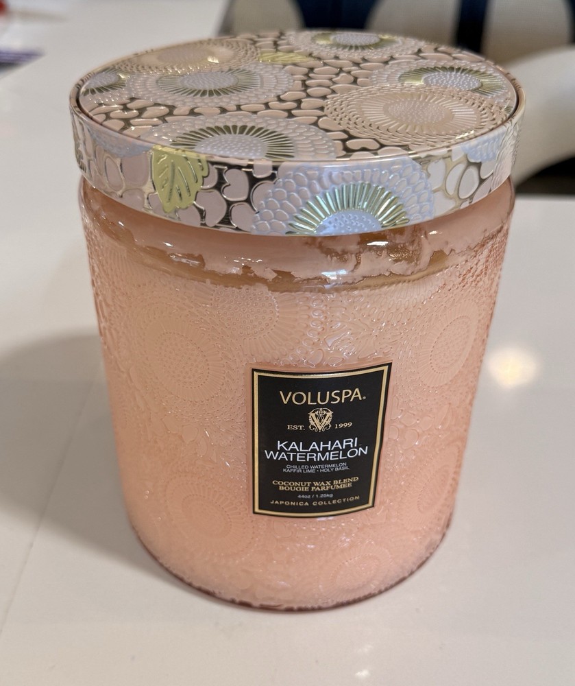 Luxe Jar 44oz Kalahari Watermelon Luxury Candle 44oz Handmade Coconut Wax 140 hr