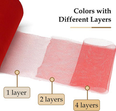 Red Tulle Fabric Roll 6 Inch by 100 Yards (300 Feet) Sheer Tulle Ribbon for Chri