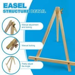 6 Pack 9 Inch Wood Easels, Tripod, Table Top Easels for Painting, Art Craft P…
