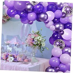 100pcs Garland Arch Kit Assorted 5” 10″ 12” Dark Pastel Purple Shades Balloons