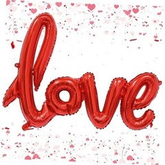 Large LOVE Foil Balloons Banner,42 Inch Mylar Foil Letters Balloons Red