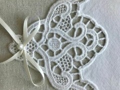 Guest Book and Pen Set, Lillian Rose Country Lace, White and Ivory