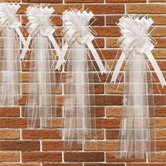 4 Pieces Wedding Pew Bows Wedding Chair Decor for Valentine’s Day Ceremony