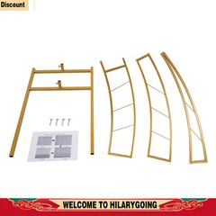6.5ft Metal Crescent Moon Arch Wedding Party Plant Climbing Backdrop Stand Rack