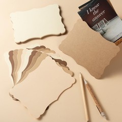 50 Pack Blank Kraft Cards Cardstock Thick Paper Brown Greeting 5x7IN,