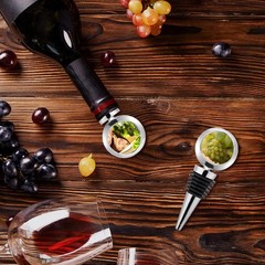 3 Pack Zinc Alloy Wine Bottle Stopper Set – Round, Reusable Heat Round