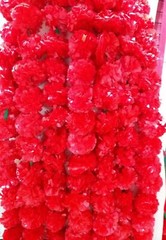 Artificial Vine Wedding Party Decoration Marigold Flower Garlands 40 PCS red