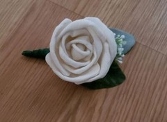 Dusty Blue Mint Green Bridal Bouquet Sola Wood Rose Artificial Wedding Flowers