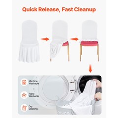 Uimoso 30PCS White Stretch Spandex Chair Covers for Wedding, Parties, and Dining