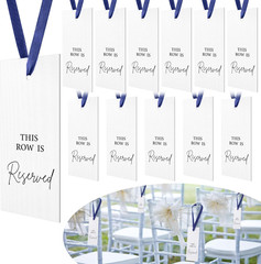 12 Pack Paper Reserved Chair Signs Hanging Wedding Reserved Seating Signs Bulk f