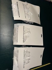 3 Sheer White Wedding Bows 8.5” x 14” NEW