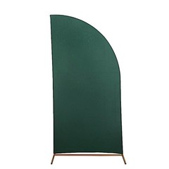 7 ft x 3 ft HUNTER GREEN Matte Fitted Spandex Half Moon Arch Stand Cover Wedding