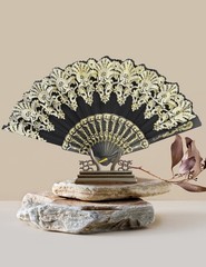 EOSAU Handheld Chinese Folding Fan Hand Fans for Women 5 Mixed Colors