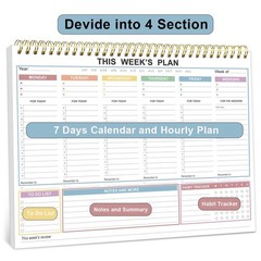 Undated Weekly Planner – 8.5″ x 11″ Undated Daily Productive Weekly To Do Lis…
