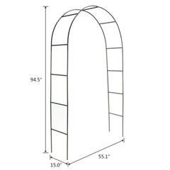 7.9′ Metal Garden Arch Wedding Arbor Outdoor Indoor Chrismas Decor Plant Support