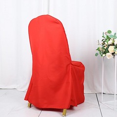50 Red Polyester BANQUET CHAIR COVERS Wedding Party Reception Decorations
