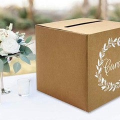 KALEFO Kraft Card Box Wedding Favors Post Box Cardboard Wedding Party Decor