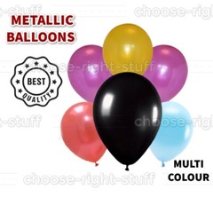 10-100 Metallic Latex Balloons Air/Helium Pearl Wedding Birthday Party Decors UK