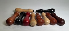 Medium Ball-top style Wood Wax Seal Stamp Handles Lot of 10 *read*