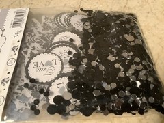 True Love Confetti TRIPLE PACK Wedding Glitter Table Decorations Black Silver!