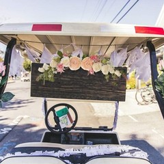 Weather Resistant Faux Floral Wedding Arch Sign Decor Ceremony Backdrop