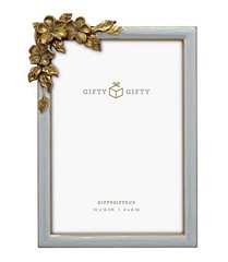 Vintage Grey Thin Boarder Floral Photo Frame / 4×6 In | For Vertical and