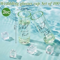 Bulk 2oz Acrylic Wedding Favors for Guests – Take a 100 Sage Green, Black
