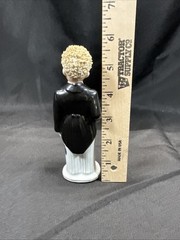 Vintage Lefton Porcelain Groom man in tuxedo pinstripe pants spaghetti hair 941