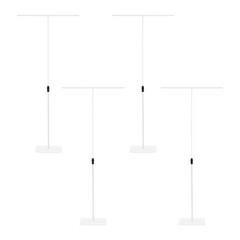 White 4PCS Metal Wedding Backdrop Stands,Party Adjustable Height Backdrop Stands
