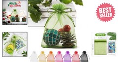Elegant Green Organza Bags 4×6 – 50 Pack Drawstring Pouches for Any Occasion