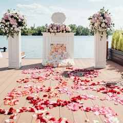 200 Pcs Silk Rose Petals, Artificial Flower Scatter Fake Rose Petals Champagne