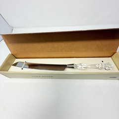 Fostoria Cake Knife Lead Crystal Handle Stainless Steel Blade Size 13 1/4″