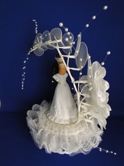 New Elegant & Absolutely Stunning Porcelain Bridal Couple Wedding CakeTop # 255