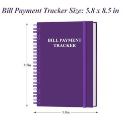 Bill Tracker Notebook – Monthly Bill Organizer & Planner for 5.8″ x 8.5″ Purple