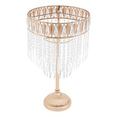 Gold Flower Stand with Hanging Crystal Strips 70cm Wedding Party Table Decor