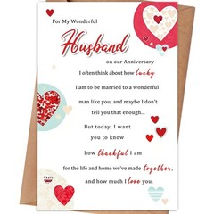 Happy Anniversary Card Gift for Husband from Wife, Wedding Anniversary Cards …