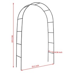Sturdy Metal Wedding Arch Rustproof Garden Arbor Archway Climbing Plant Decor